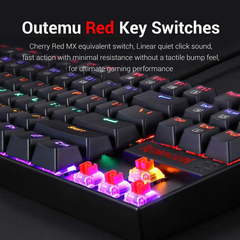 Teclado Gamer Redragon, Mecánico Red Switch Rainbow Led Rgb - Danielle's Store