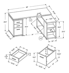 Imagen de Escritorio Para Computadora Con Forma De L