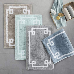 Alfombra De Baño De Algodón Color Gris - tienda online