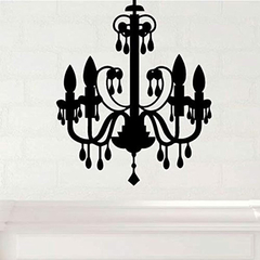 Customvinyldecor Vinilo Decorativo De Candelabro Negro