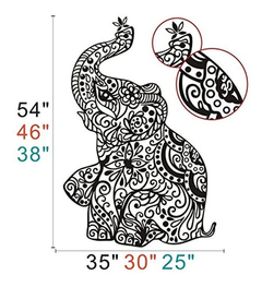 Geckoo Elefante Pared Pegatinas Yoga Boho De Vinilo en internet