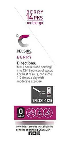 Celsius Berry On-the-go 14 Paquetes, 3.08 Oz - comprar online