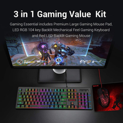 Combo De Teclado Y Mouse Redragon S107 Con Mouse Pad, Rgb - comprar online