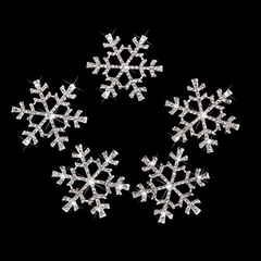 Imagen de Fenical 5pcs Rhinestone Copo De Nieve Adornos De Navidad