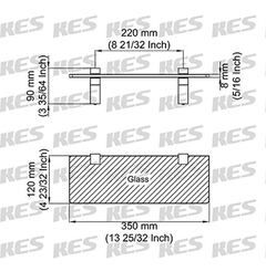 Estantería Flotante De Vidrio Templado De 14 In. - tienda online