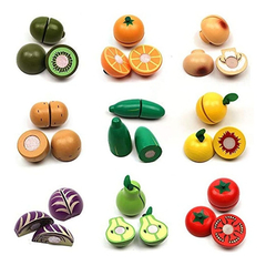 Juego De Verduras De Frutas De Madera Para Niños - comprar online