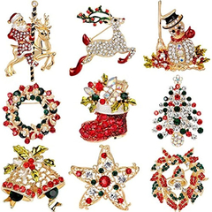 Juego De 9 Broches De Navidad