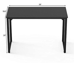 Escritorio Moderno Para Pc De Metal Y Madera Color Negro. - tienda online