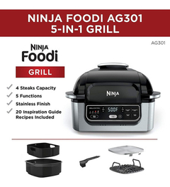 Parrilla Eléctrica 5en1 Ninja Foodi C/ Freidora De Aire 3.7l - comprar online