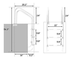 Escalera De Piscina De 3 Escalones - Danielle's Store