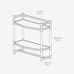 Zenith Products Estantería Cromada Y De Vidrio - tienda online