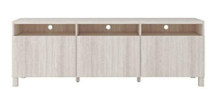 Mueble Para Tv Con Estantes Y Armarios.madera Color Blanco. - tienda online