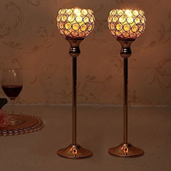 Conjuntos De Candelabros De Cristal Centros De Mesa 17.8 Inc - tienda online