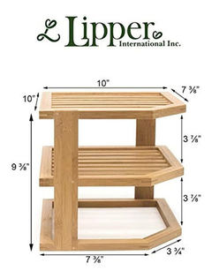 Estantería De Madera Marrón/3 Niveles De 10 X 9.6 in en internet