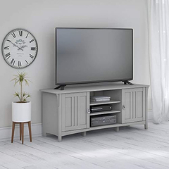 Mueble Para Tv Con Estantes De Madera Color Gris. - comprar online