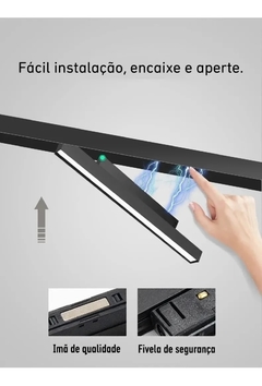 Luminária Difusa Linear 15w 30cm Para Trilho Magnético