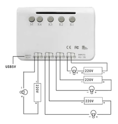 4 Canal Módulo Interruptor Do De Controle Remot