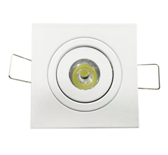 Mini Spot Led Quadrado 1w Direcionavel Completo Branco Quente 3500k - comprar online