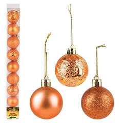 Bola de Natal Jade Bronze 4 Peças 8cm - Center Comp Led