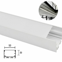 Perfil de led Sobrepor Branco 50x20mm