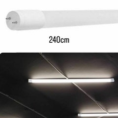 Lampada T8 Tubular Leitosa Led 36w 2,4m Branco Frio 6000-6500k