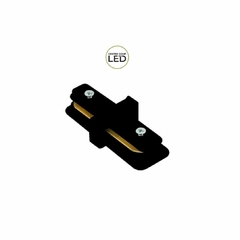 Emenda Plug Conector Reta Preto P/ Trilho Eletrificado