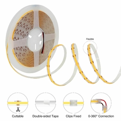 Fita Led 12v COB 3528 608leds 5m ip20 - comprar online