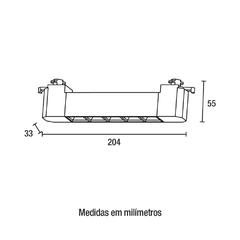 Spot Eletrificado Led Up Linear Pontual para Trilho 