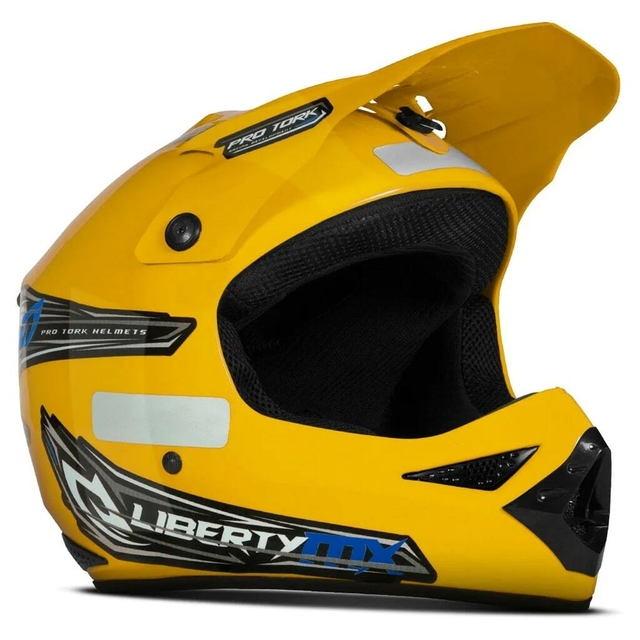 Capacete Fechado Cross Liberty MX Pro Cross Amarelo Pro Tork