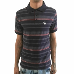 Polo Masculina Terra De Peão Listrada Azul Marinho Com Marasala 50006.051.06