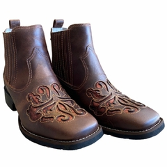 Bota Texana Feminina Calvas Boots BQ/CC Tabaco L1027