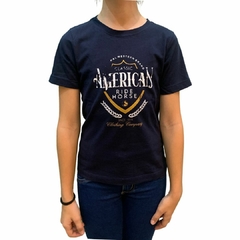 Camiseta Infantil Ride Horse American Marinho RH10.4