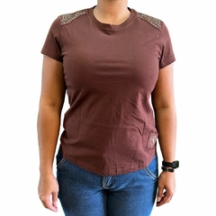 T-shirt Tassa Feminina M/C Classica Marrom 5189.1 - comprar online