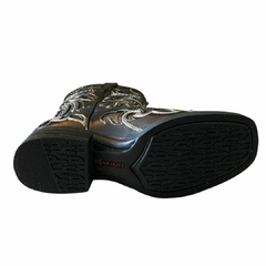 Imagem do Bota Texana Feminina Goyazes BQ Couro Mustang Preto 233201-CK