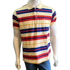 Camisa Polo Masculina Minuty Creme/Vermelho/Azul/Mostarda 2700.1