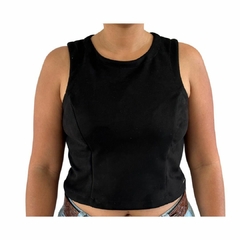 Cropped Buphallos Ziper Preto BPL441