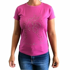 T-SHIRT Feminina Terra De Peão Cavalo Termo Rosa 50026.118.4