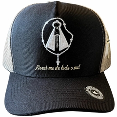 Boné Hat´Co Company Terço Com Nossa Senhora Preto BN179