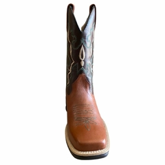 Bota Texana Mexicana Botas Bico Quadrado Chocolate/Castanho 07-147 na internet