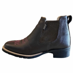 Bota Texana Estrela De Fogo BQ/CC Café Rosa B.F922