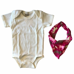 Body Baby Ranch MC Branco Bandana Rosa B103 - comprar online