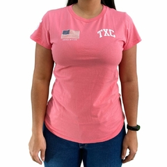 Camiseta Feminina TXC Custom MC Estampado Rosa 50278