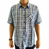 Camisa Masculina MX72 MC Xadrez Azul/Branco/Preto/Vermelho 19503.1