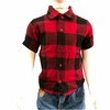 Camisa Infantil By For Men MC Flanelada Xadrez M Preto/Vinho 10.505.1