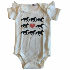 Body Baby Ranch MC Love Horse Branco B083