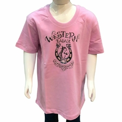 T-shirt Infantil Radade Girls M/C Western Rosa Bebê RDA48.1