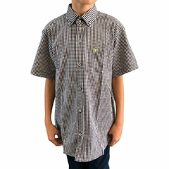 Camisa Infantil Laço Forte MC Xadrez Preto/Branco 171013.33