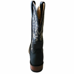 Bota Texana Goyazes BQ Couro Pit Stop Preto/Dallas Marinho 236503-CP - loja online