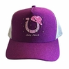 Boné Infantil Baby Ranch Girl Roxo Ferradura com Chapéu Rosa BN301