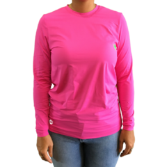 Camisa Solar Protectin Mavolle Pink/Verde CM046.16